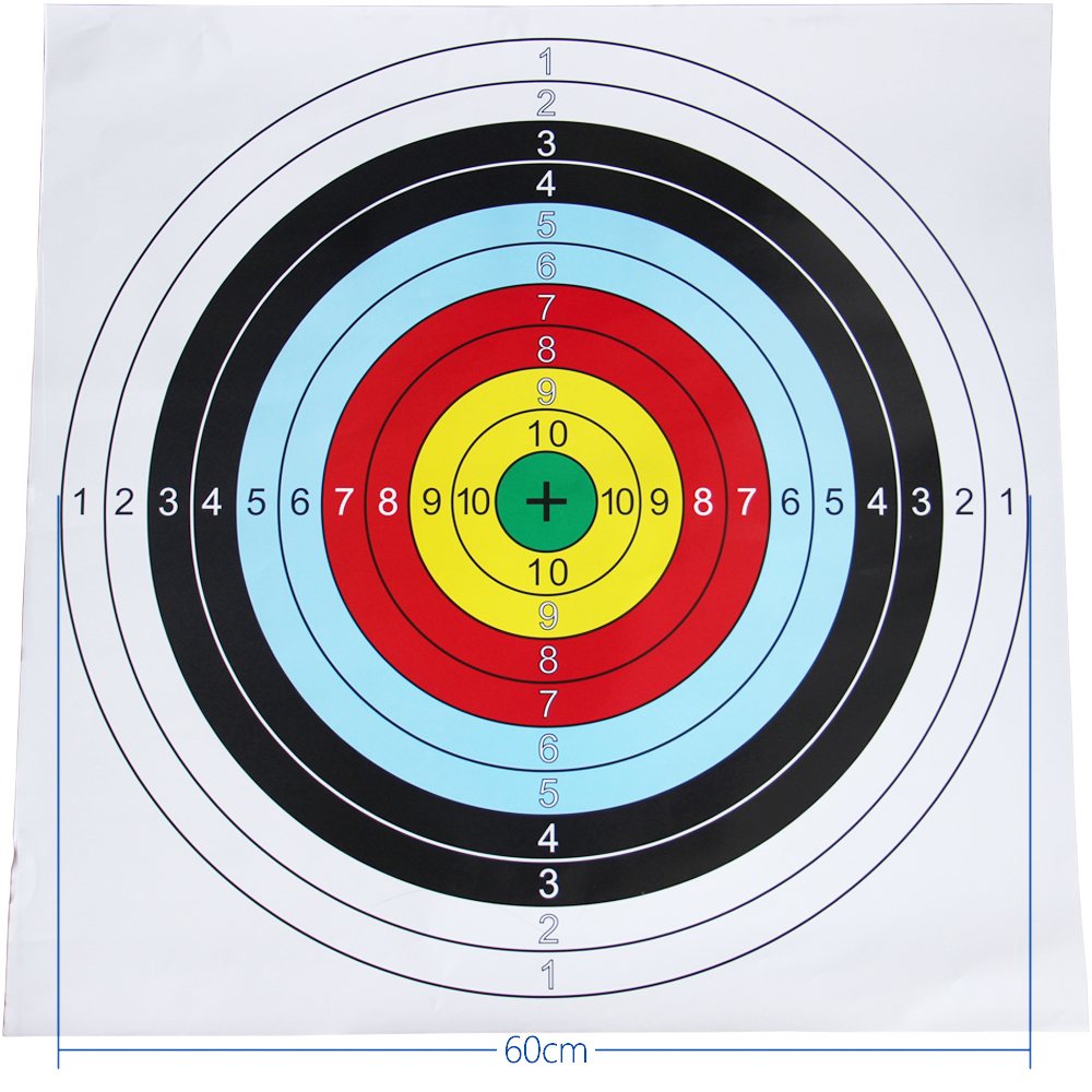 Target Paper 60*60cm Shooting Bullseye Archery Target Sheet Paper