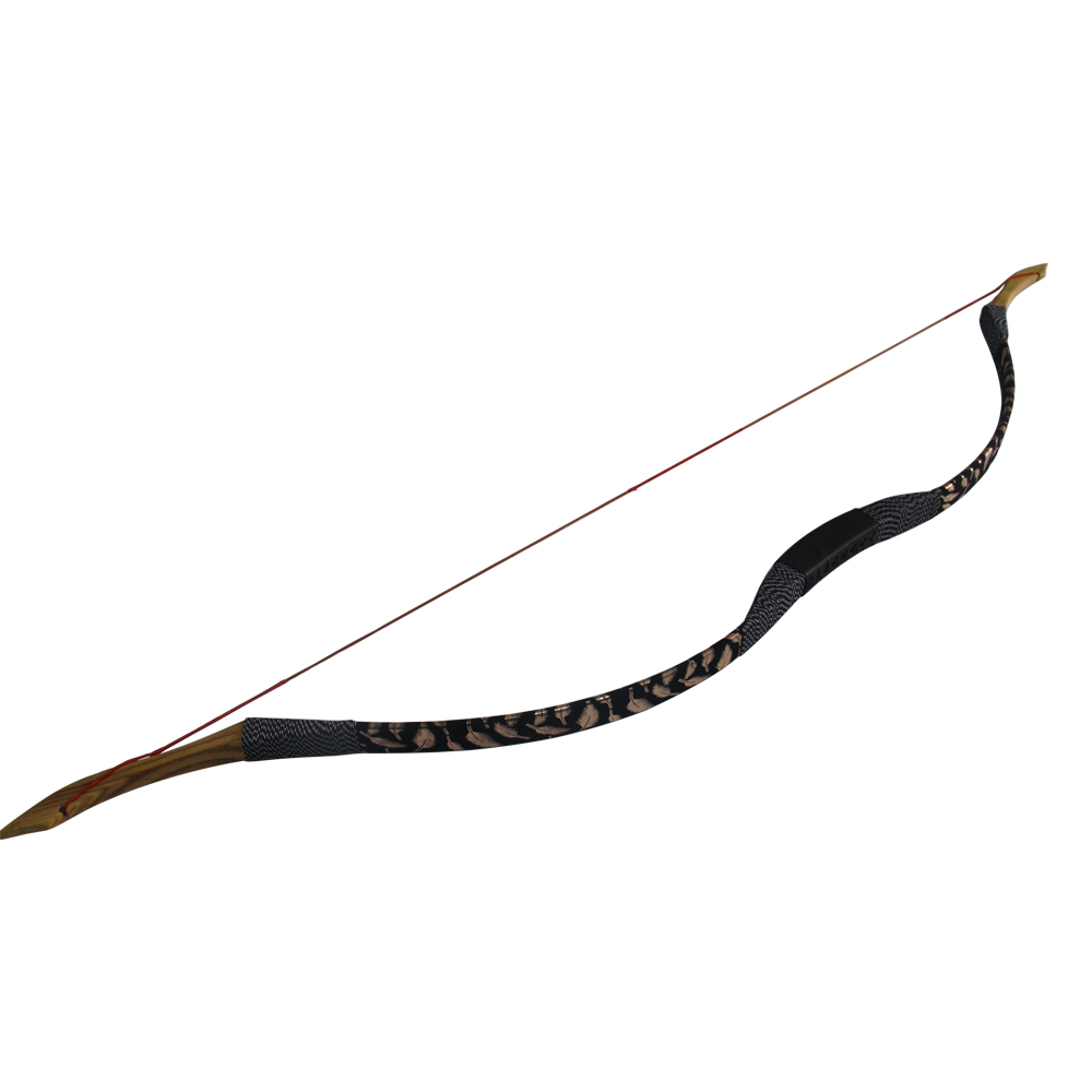 Handmade Mongolia Black Recurve Flannelette Bow For Outdoor Archery Hunting