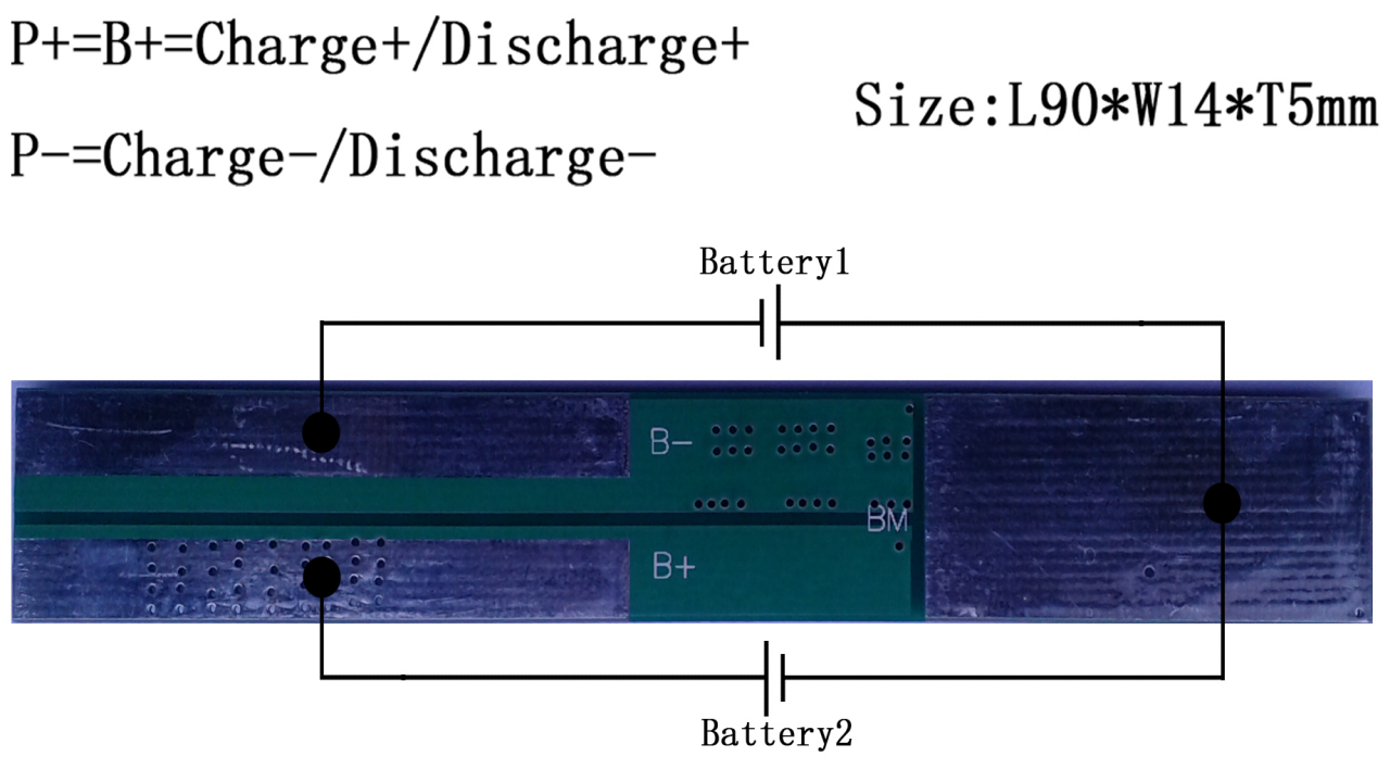  2S 7.4V PCB battery pack bms 7.4V