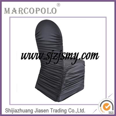 Wholesale Cheap Wedding Spandex Ruffled Chair Cover With Diamond Buckle