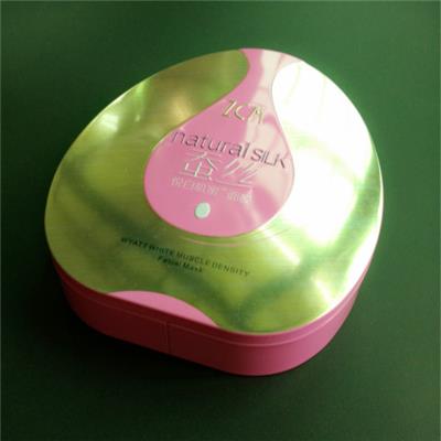 Colorful heart shape gift tin box for comestic packaging