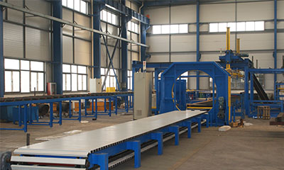 Panel stack wrapping package machine, panel stack wrapper using PE film