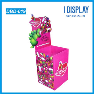 OEM Corrugated Paper Dump Bin Display Standing For Chain Store Promotion