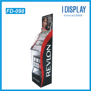 4 Shelves Corrugated Cardboard Custom Cosmetics Display Shelf For Lipstick