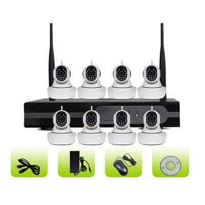 SK08W-10RM 8 Channel Two Way Audio Recording 720p Wifi Ip Camera System