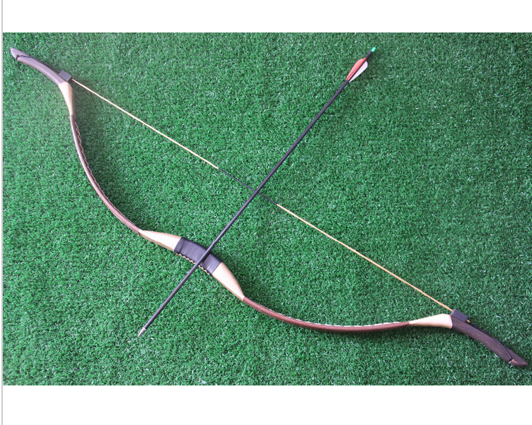 Handmade Traditional Longbow Recurve Bow 45lb For Outdoor Archery Hunting Practice