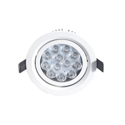 12W LED Down Ligh Lens Distribution High CRI (Ra>90) High Power LED