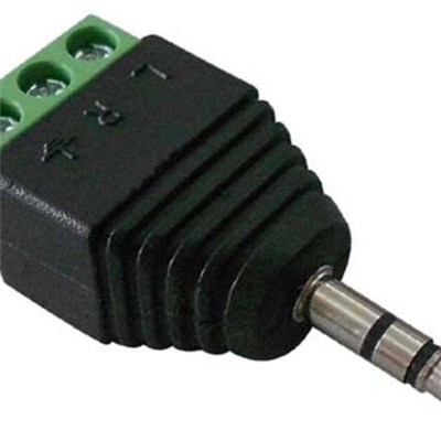 3.5mm CCTV Mono Male Stereo Connector With 3-Pin Screw Terminal (CT137)