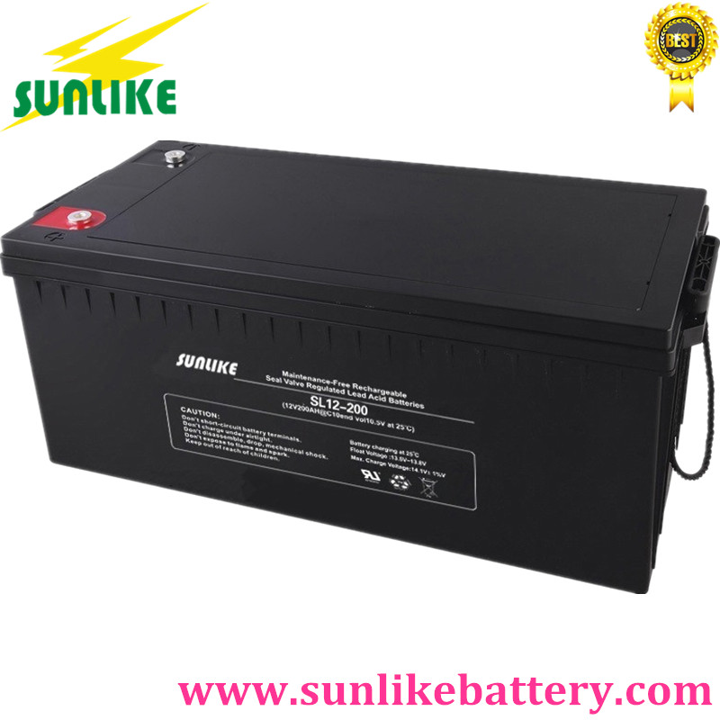 Sunlike Marine Battery, Street Lighting Battery, Solar Battery 12v200ah