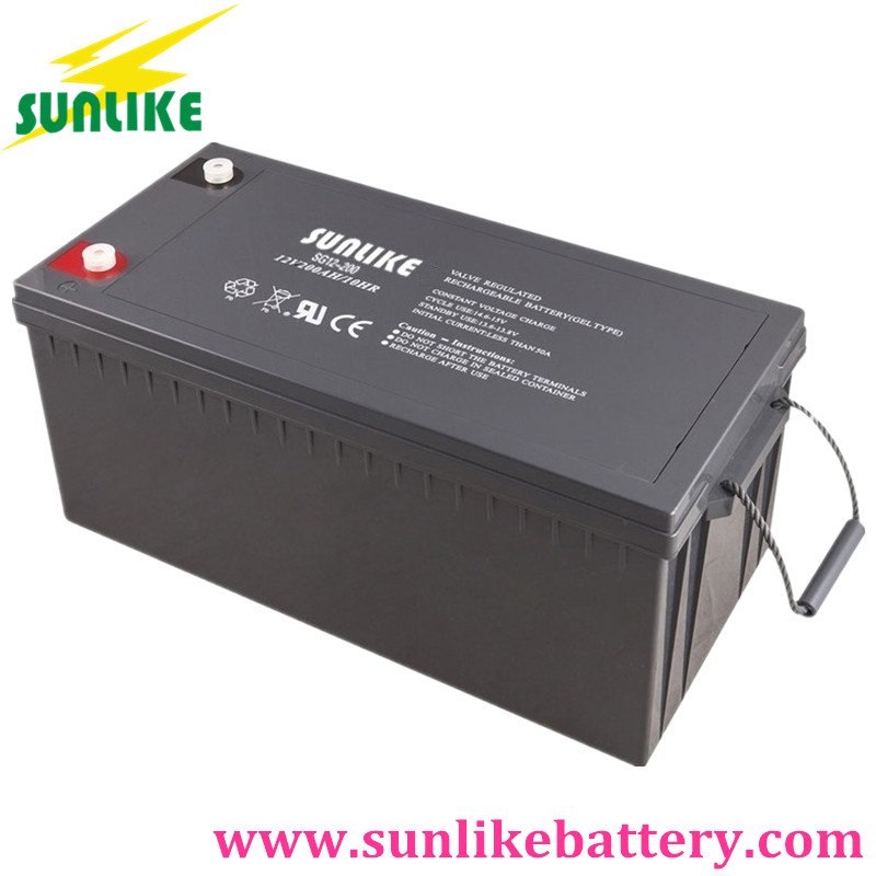 Gel Battery, Solar Battery, Rechargeable Battery 12v200ah 