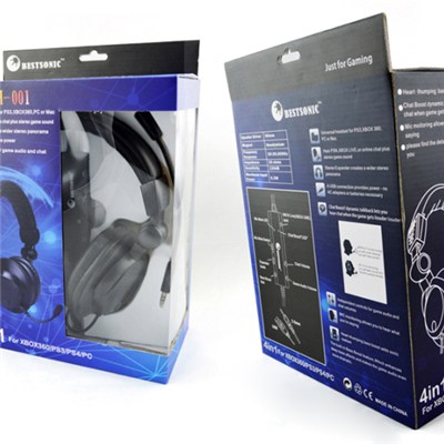 China Hot Sale Factory Price Customized Headset Package Box With PVC Window
