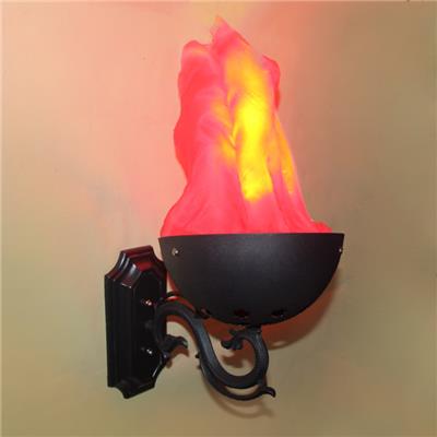 10W SMALL-CURVE ARTIFICIAL WALL MOUNTED SILK FLAME LIGHT