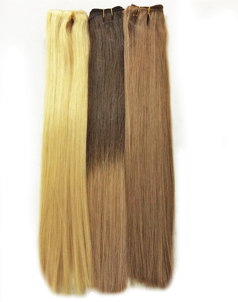 China Highest Quality Double Drawn Indian Remy Human Hair Weft  Indian Virgin Hair Weaving