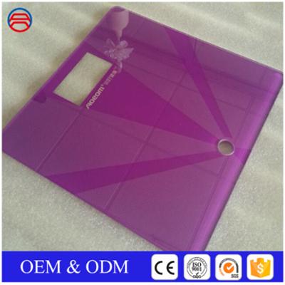 2-8mm Rectangle Silkscreen Printing Tempered Glass Panels For Digital Scale