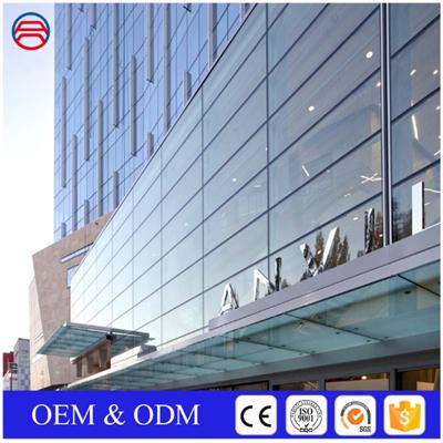 4+6A+4mm Insulated Tempered Low E Glass Curtain Walls