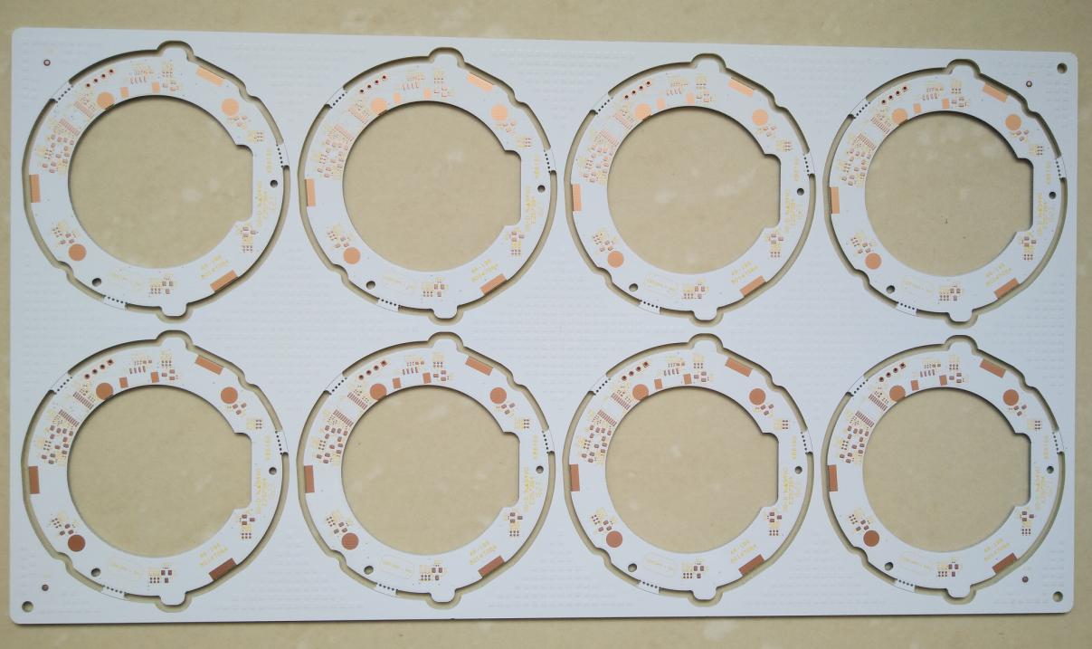 48 mil thickness double side Printed Circuits Board (PCB) with white S/M and yellow legend for LED Solution