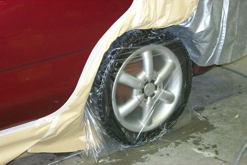 PE disposable car tire bag with printing 