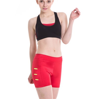 Radiance Slice Short Disco Pants In Red