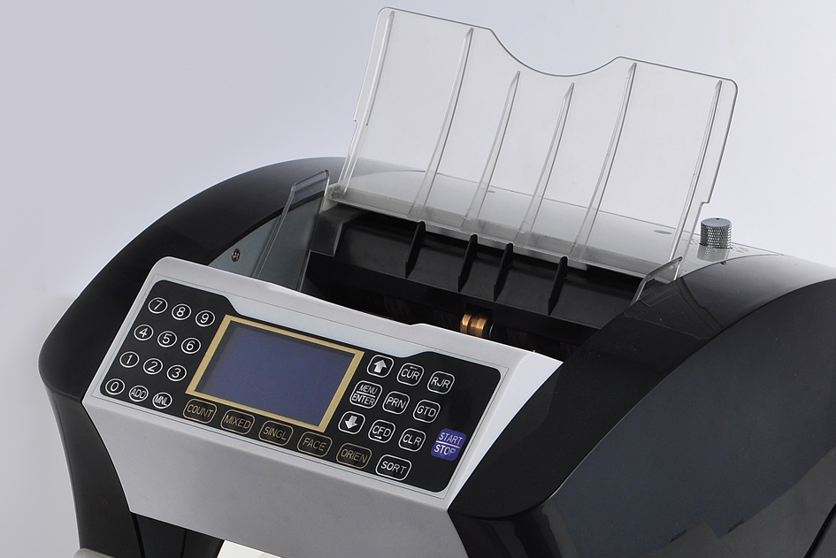 DB3000 Front loading system Money counter,high quality ,fast speed,accuracy and good functions.Two pockets（two stackers）for rejecting or suspected banknotes and real banknotes.