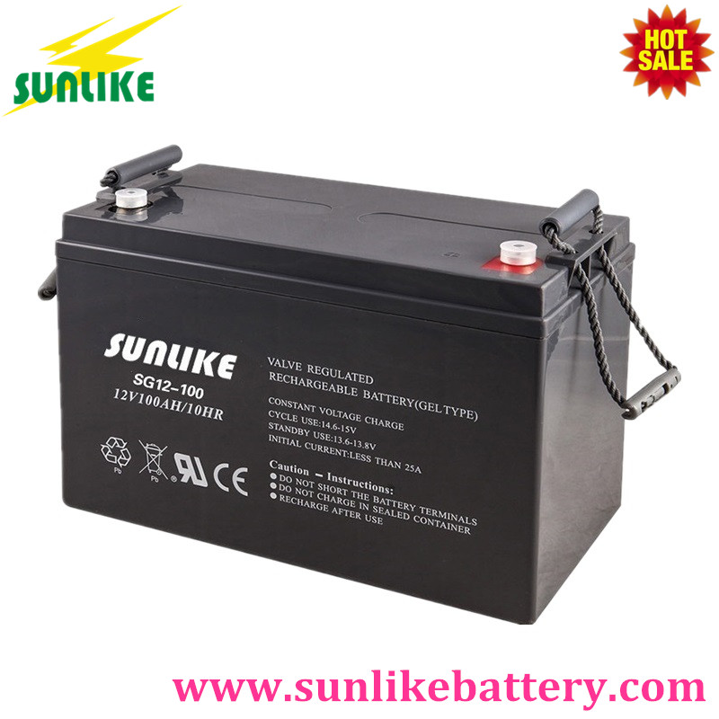 Sunlike 12V 100ah AGM Gel Battery Maintenance Free Sealed Battery