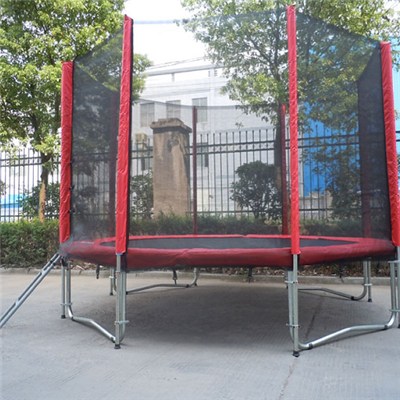 10FT Family Gardon Amusement Round Spring Trampoline With Net Outside