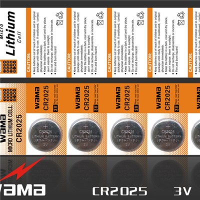CR2025 Lithium Button Cell Battery