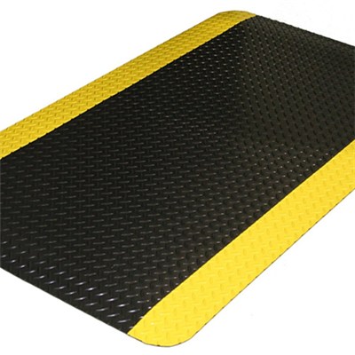 Anti-slip&stain resistant industrial standing mats size&color customized anti fatigue industrial mats floor mats for work, mark yellow edge for warning