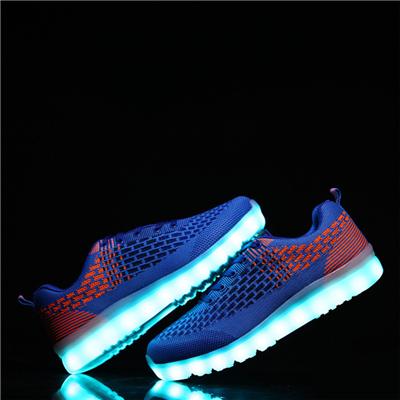 2016 Wholesales Mens High Top LED Shoes Breathable Light Up Shoes For Men
