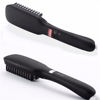 2 In 1 Anion LCD Hair Straightener Brush
