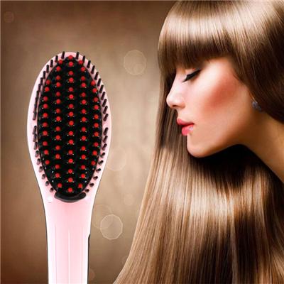 Electric LCD Hair Straightener Brush