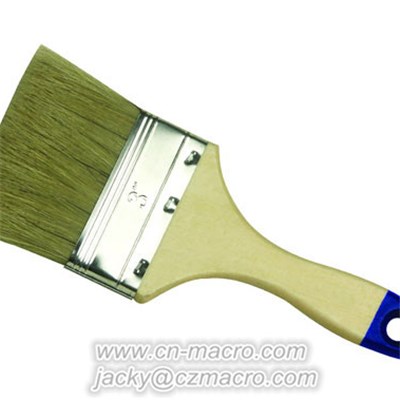 Flat Brush With Lacquered Wooden Handle