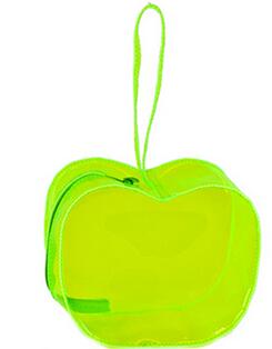 Cute apple shape, colourful PVC makeup bags, cosmetic bag( Grass Green)