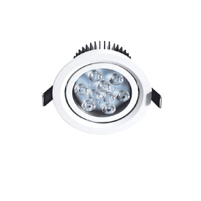 9W LED Down Light With Lens Distribution High CRI (Ra>90) High Power LED