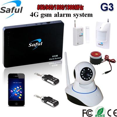 Saful G3 gsm wireless alarm with wifi IP camera, security SMS home house security alarm system
