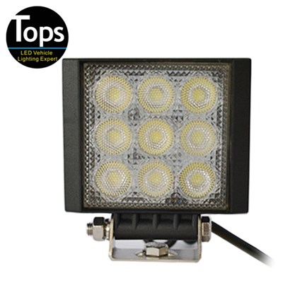 27W Led Square Work Lamp For Off-road Vehicle ATV SUV Agriculture Machine Marine