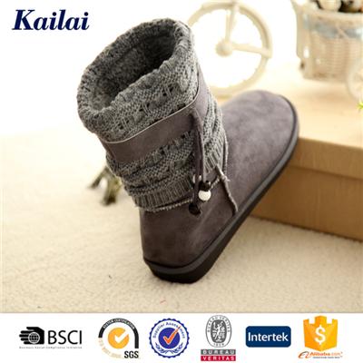 Suede Fabric Cashmere Snow Boot