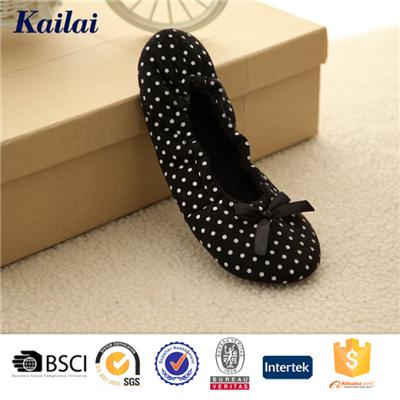 Printed Percale Bowknot Dance Shoes
