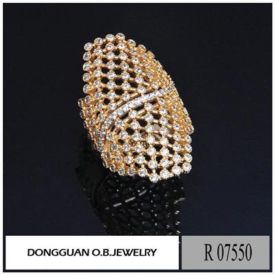 R7550 Big Size Jewelry Gold Plated Brass Men Gay Ring
