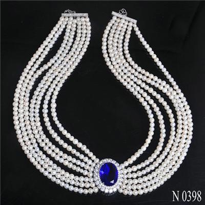 N398 Luxurious Style Expensive Freshwater Pearl Necklace Jewelry