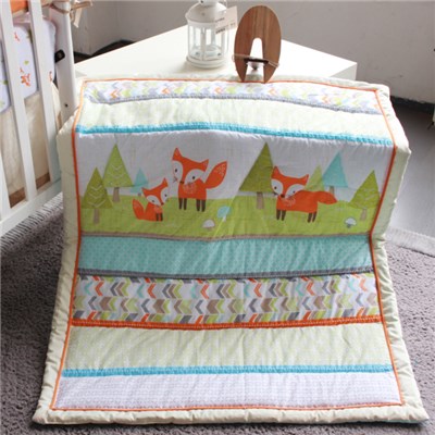 Fox Animal Theme Printed Microfiber Polyester Filled Cheap Baby Comforter