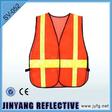 PVC Tape Orange Safety Vest