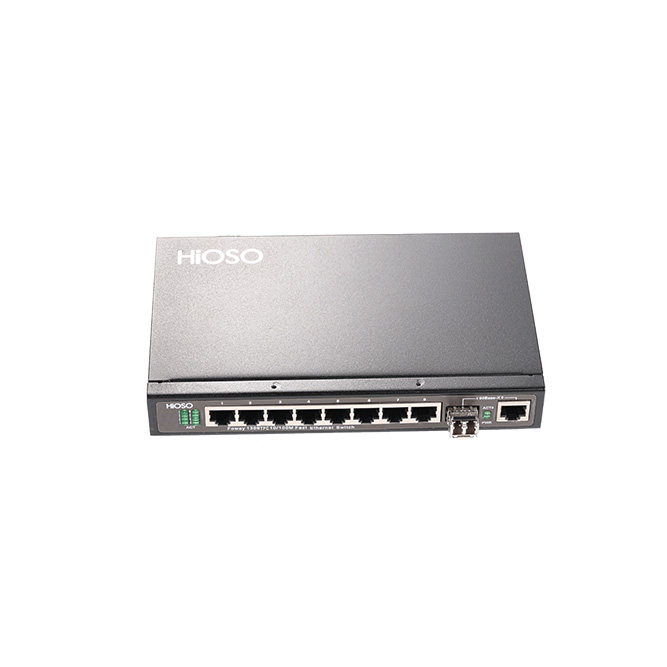 8 10/100M TP + 1 100/1000M Combo uplink network Switch