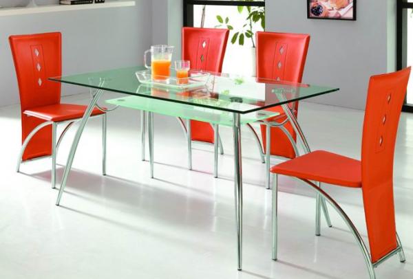 Обеденный стеклянный стол Китай / extension dining  table