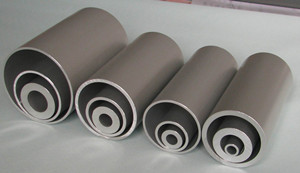aluminum round extruded tube with silver anodized finish