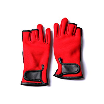 PU Leather 3 Half Fingers Warming Water Proof Fishing Gloves