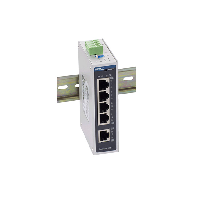 4 10/100M RJ45 ports Rail Type Ethernet switch