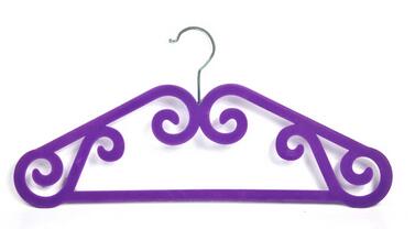 purple clothes velvet flocked hanger  home/hotel closet velvet flocked hangers non slip trouser/suit hangers