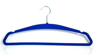 antislip blue grooves women/mens velvet trouser hangers Space Saver Clothes Hangers