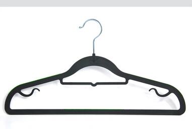 wholesale good quality cheap price black velvet kid plastic clothes hangers for home cleaning