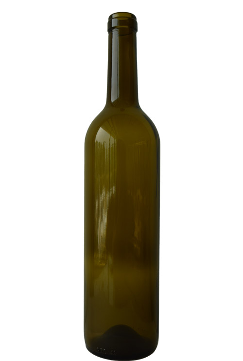  750ML Antique Green Bordeaux Glass Wine Bottle